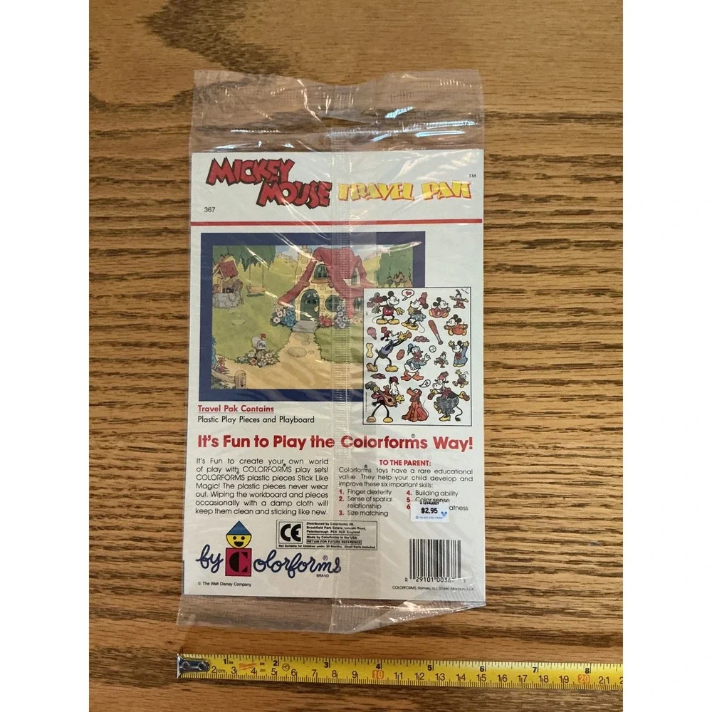 Vintage 1992 Disney Mickey Mouse Play-Doh Double Deckers & Colorforms Travel Pak